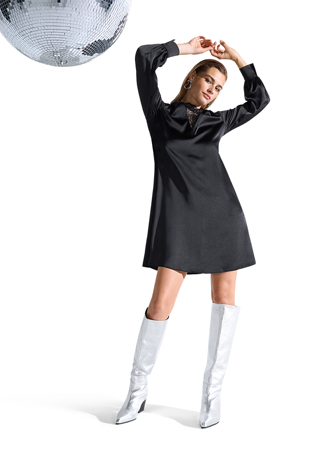 Langarm, Ärmel, Kleid, Mantel, Schuh