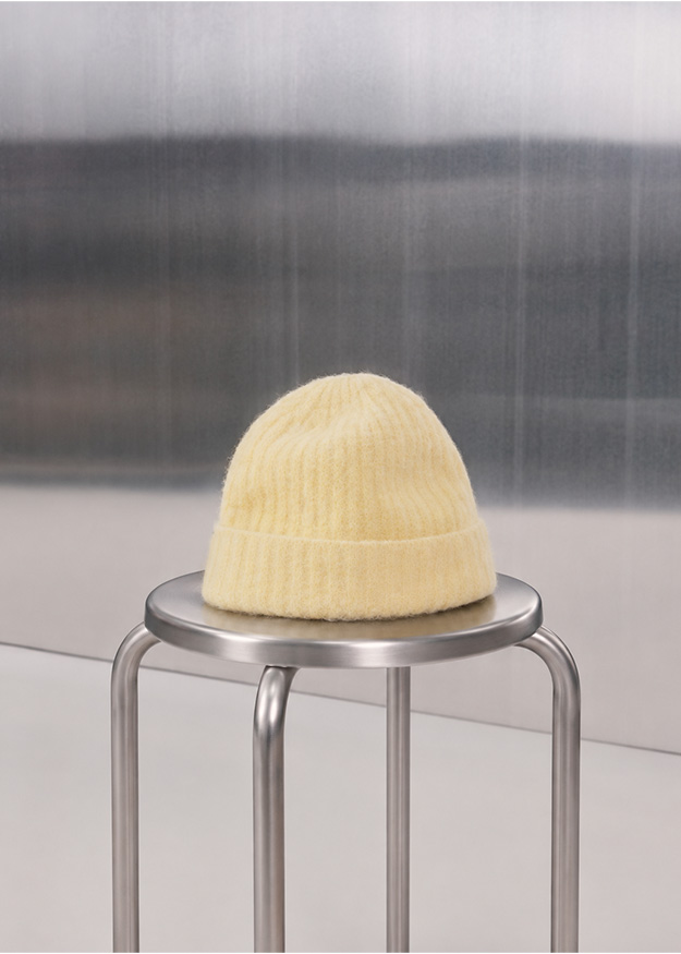 Wollmütze, Beanie, Gestrickte Mütze, cremefarben, Kopfbezug