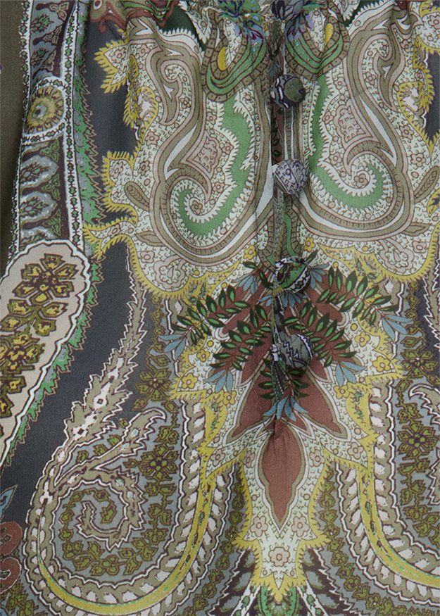 Paisley Muster, Kleidstoff, Pflanzenmotiv, Boho Stil, Ethnischer Druck
