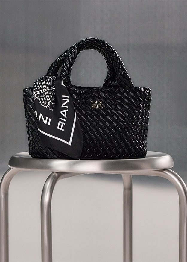 handtasche, tasche, geflecht, schwarz, mini