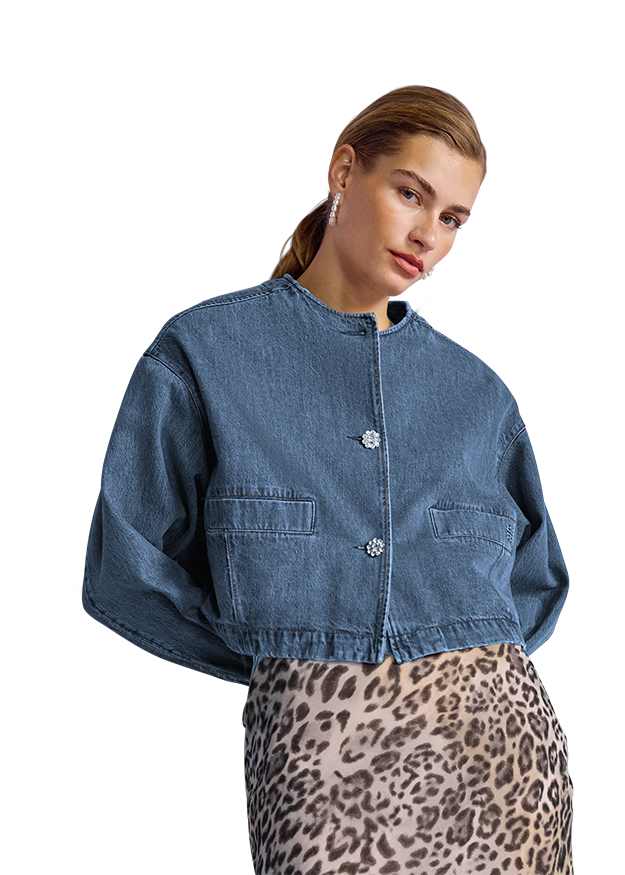 Cropped Denim Jacket Cropped Denim Jacket