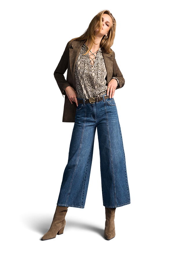 Blazer aus Veloursleder