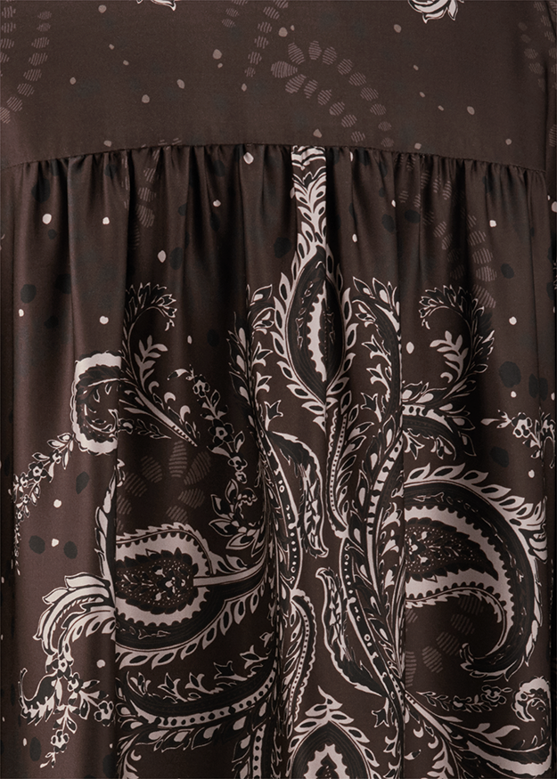 Paisley, Druck, Farbton, Damenkleid, Stoff