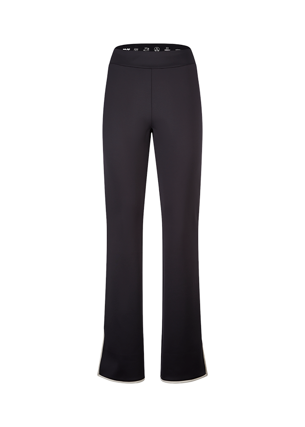 hose, lange hose, schwarz, glatt, stretch