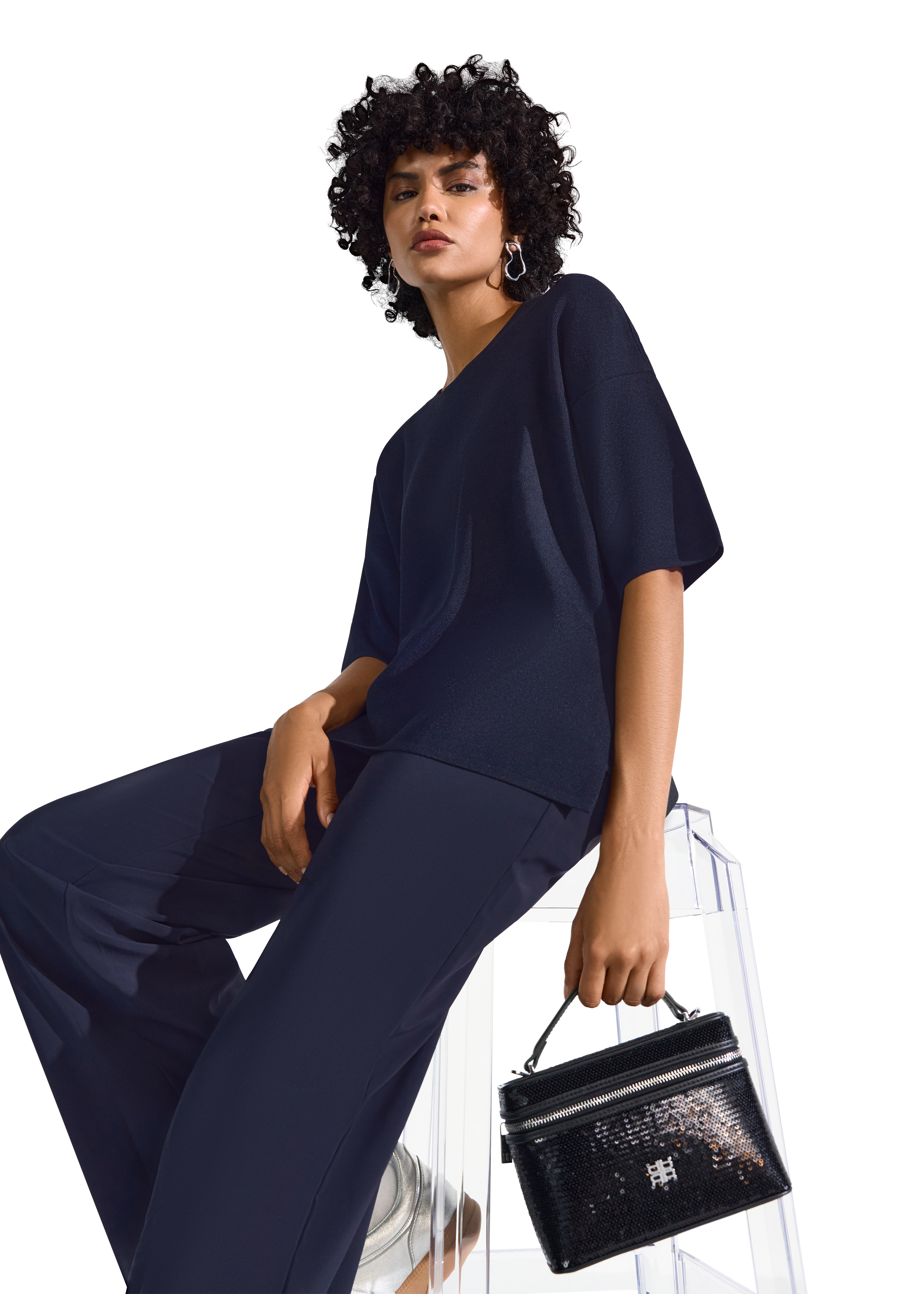Viscose knit jumper
