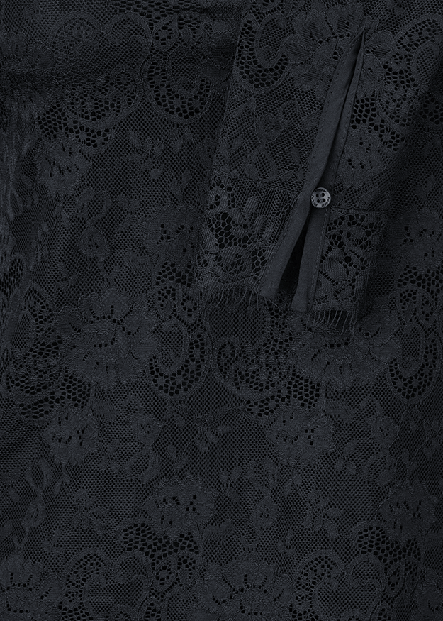 Spitze, Kleid, Schwarz, Muster, Knopf
