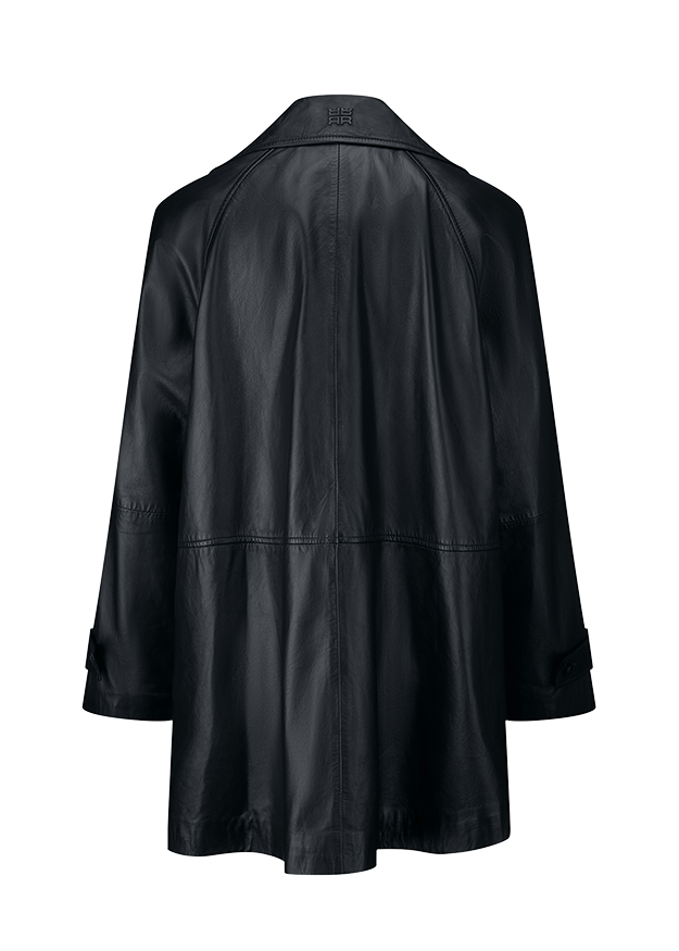 Lederjacke, Schwarz, Leder, Jacke, Langarm