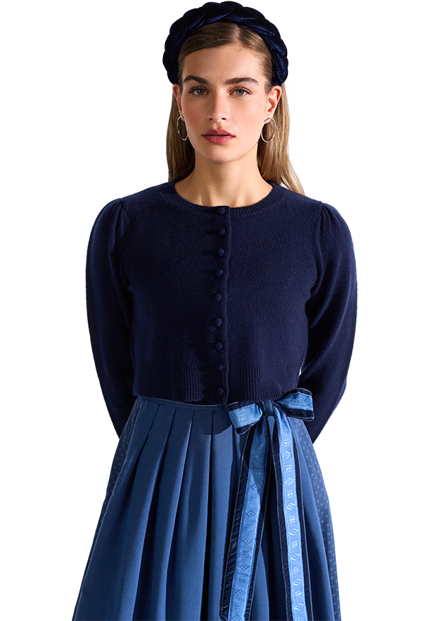 Cardigan with Puff Sleeves