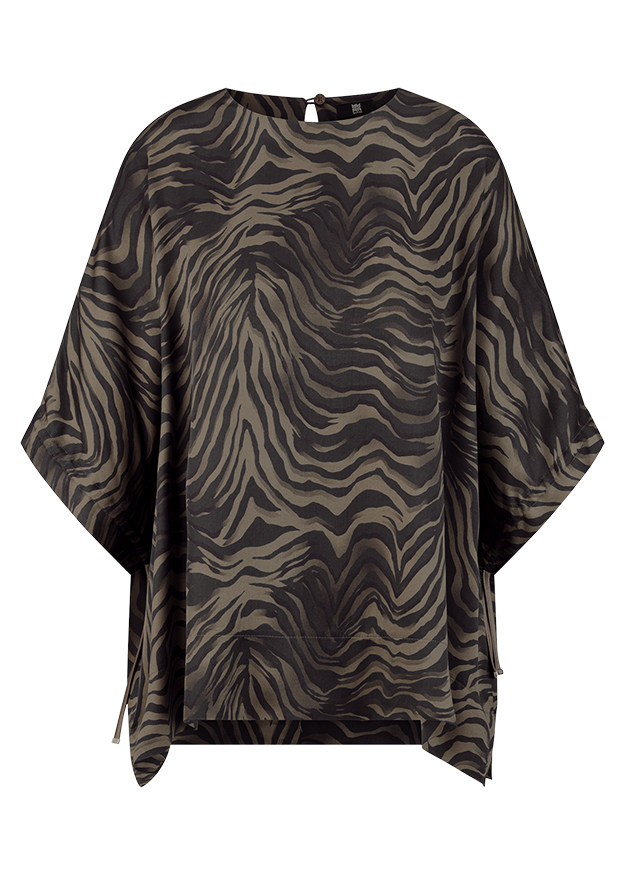 Tigerstreifen, Schal, Animal-Print, Oversize, Fallschirmärmel