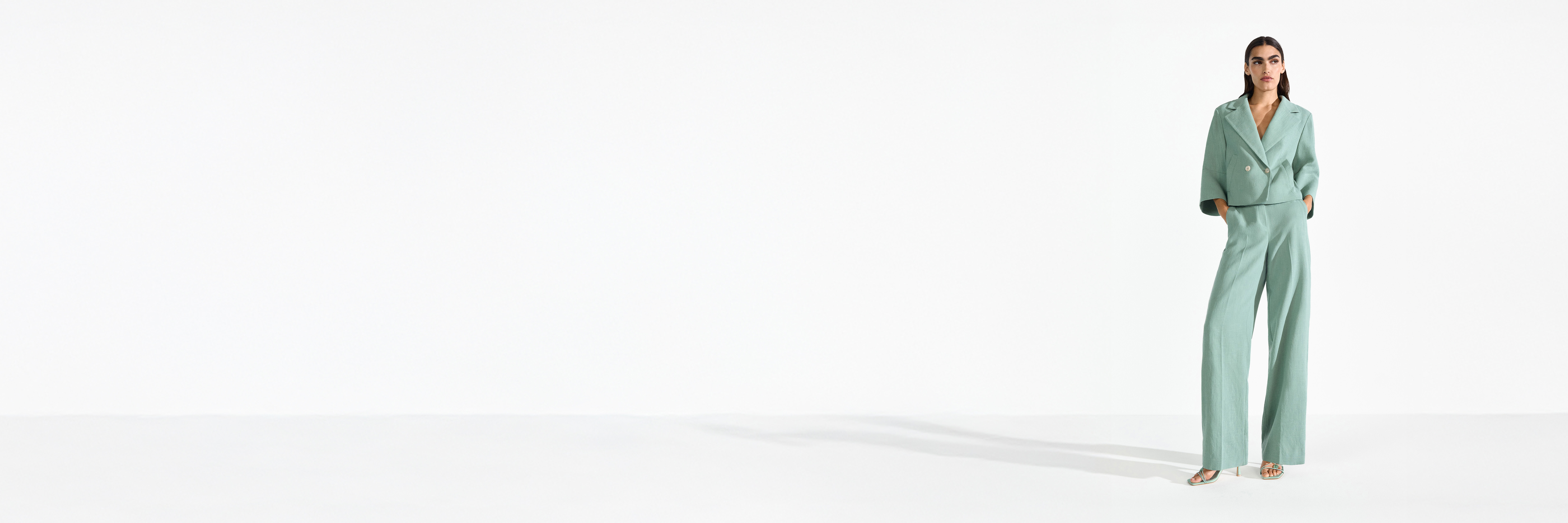 hosen, jacke, anzug, mint, leinen?