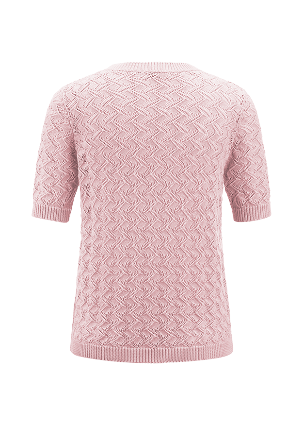 Knit top, Rückenfreies?, Pullover?, Patchwork Muster, Rundhalsausschnitt