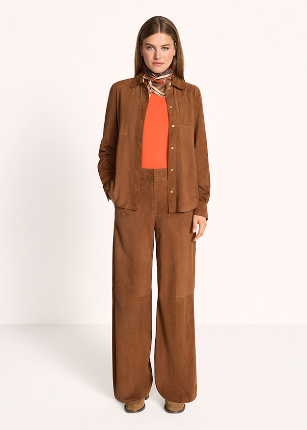 braun, corduroy, jacke, hose, oberteil