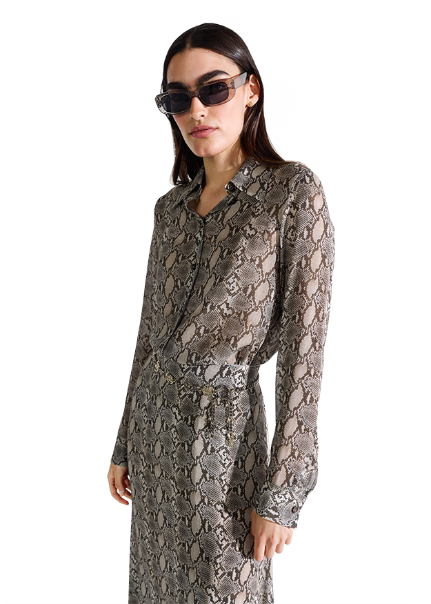 Blouse with Snake Print