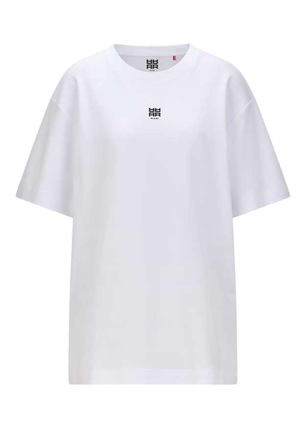 T-Shirt, Weiß, Rundhals, Kurzarm, Minimal