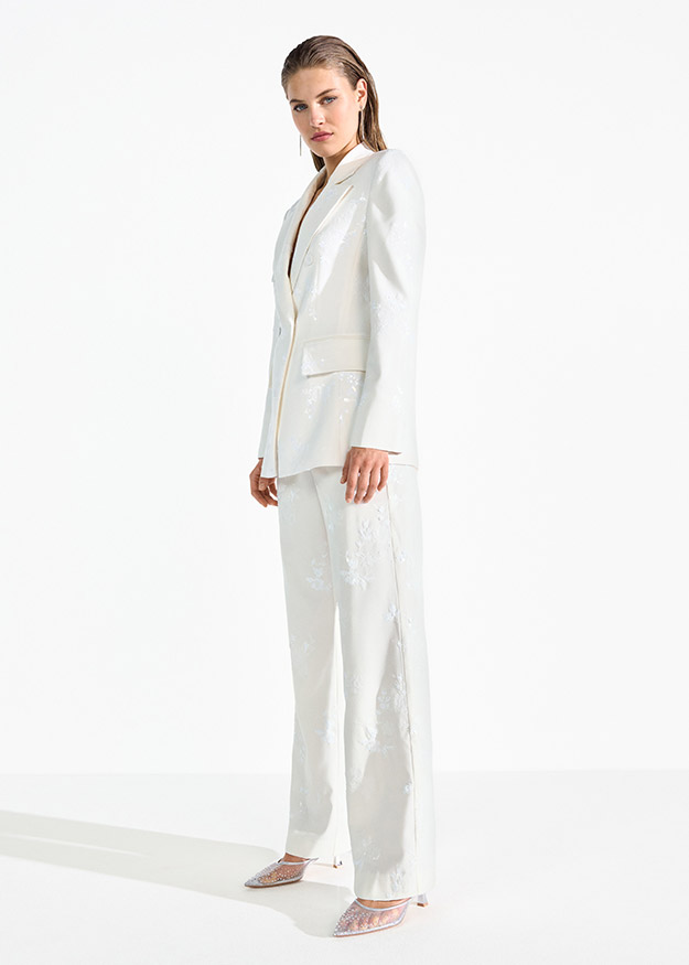 Anzug, Blazer, Hose, Weiße Kleidung, Glitzer