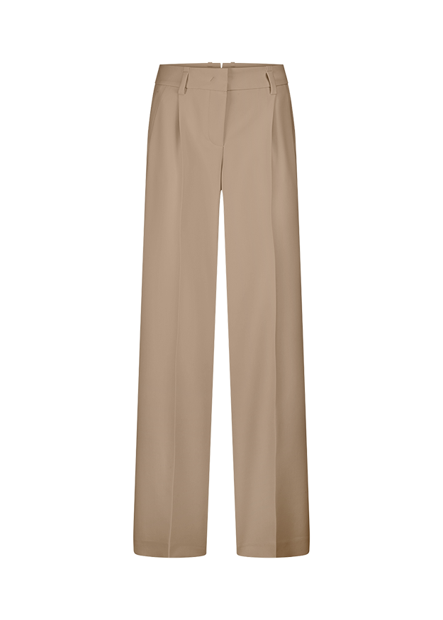 Chinohose, Beige, Weite, Gürtelhaken, Hosenträgerrein