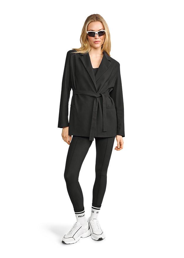 Blazer, Gürtelkleid?, Schwarz?, Anzugjacke, Leggings
