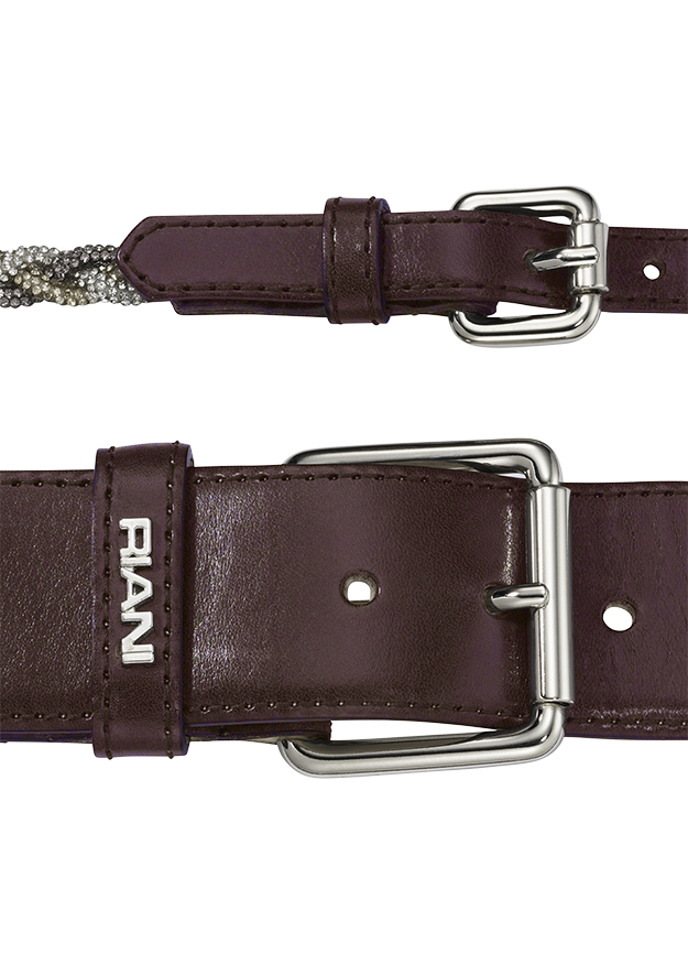 Gürtel, Leder, Schwarz, Metallöse, Schnalle