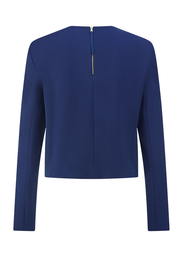 Jacke, Langarm, Rückreihe?, Unifarben, Blau