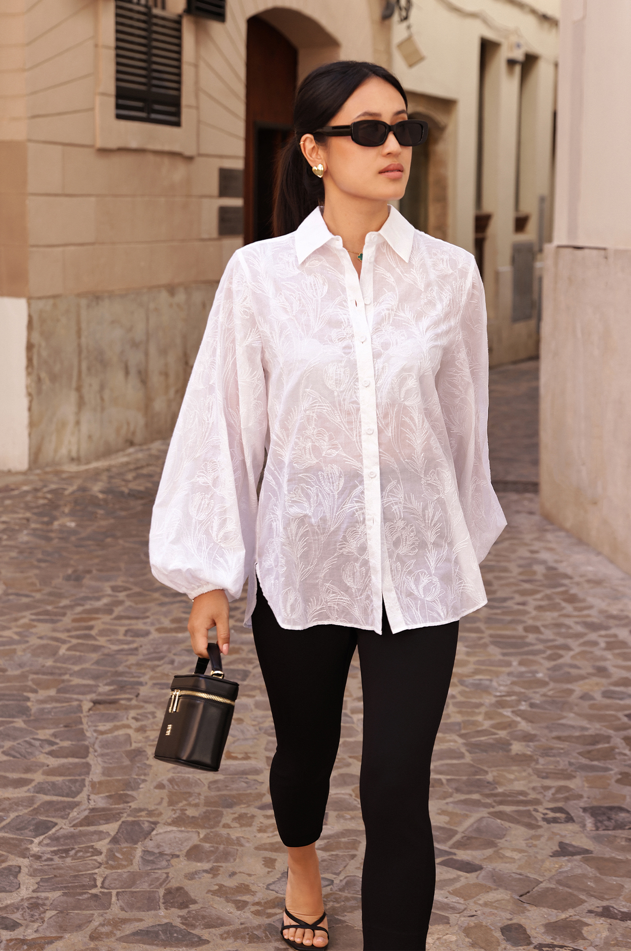 Bluse, Hemd, Langarm, Ärmel, Sonnenbrille