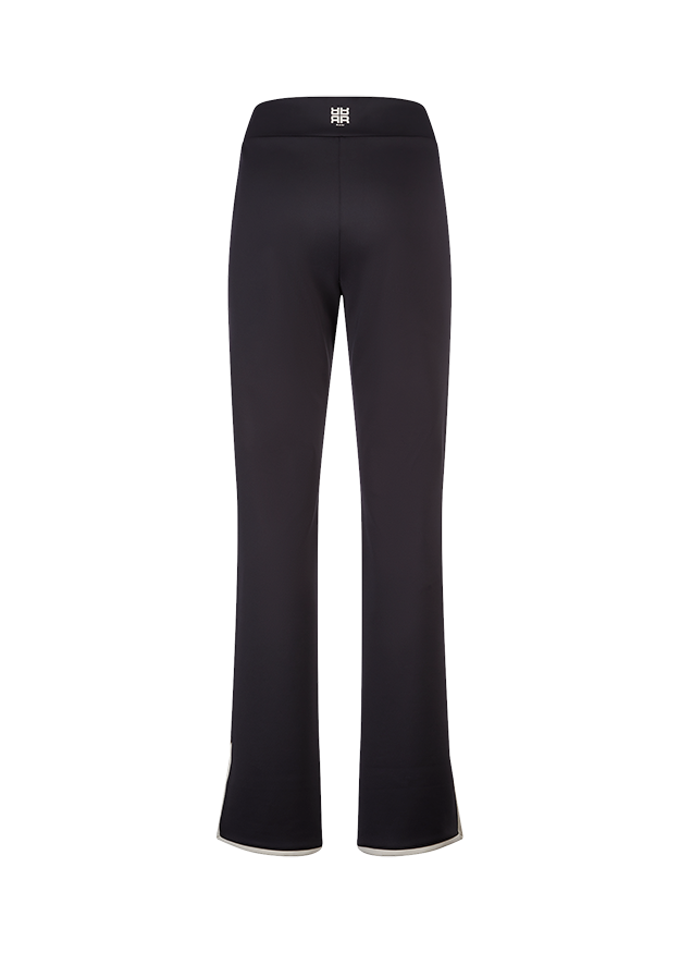 hose, weitenweite, schwarz, stretch, glatte oberfläche