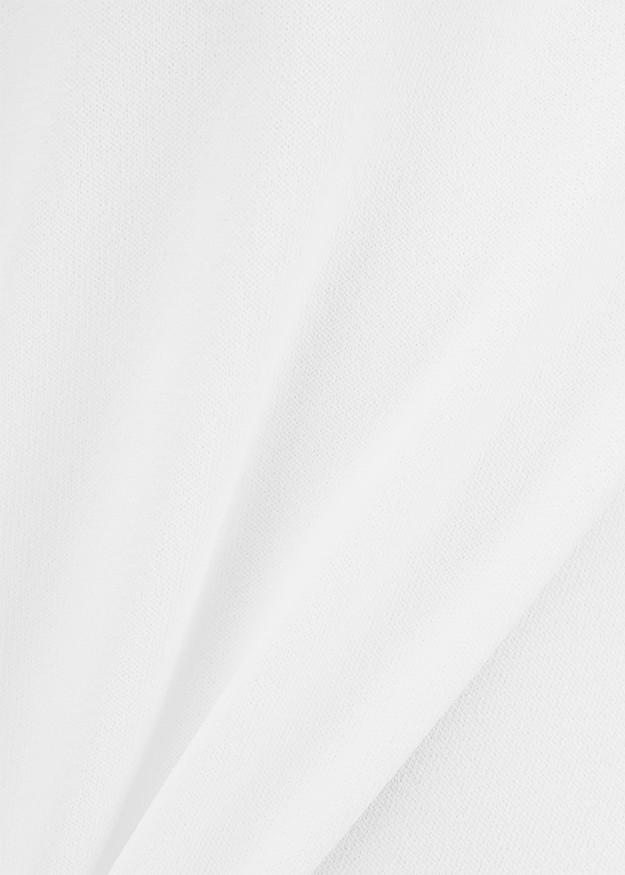 weißes Gewebe, Stofffalte, Textiltextur, Baumwollstoff, Leinenoptik