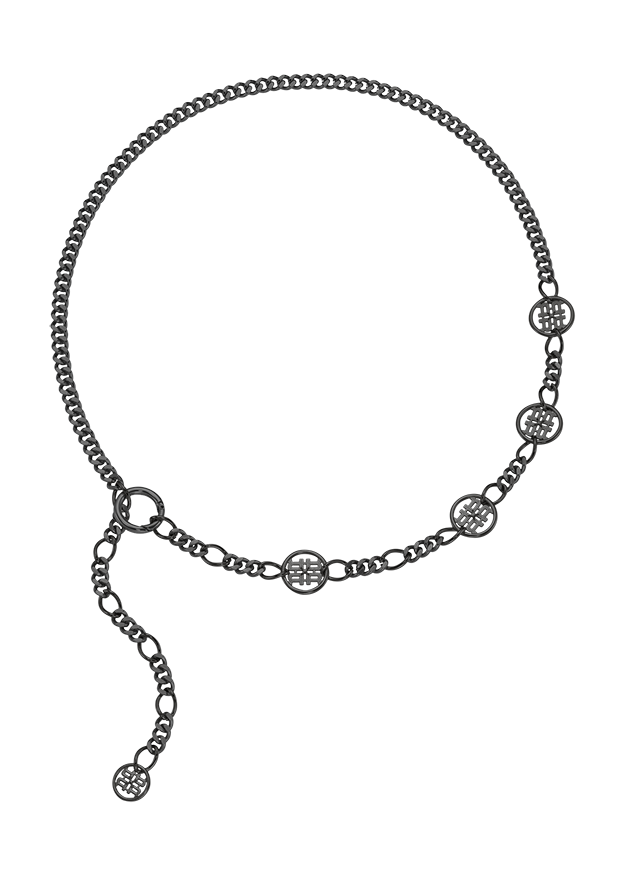 Kette, Halskette, Gliederkette, Medaillon, Metallic