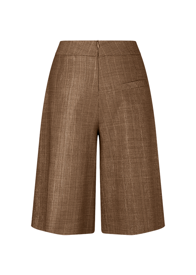 Hose, Haftrock, Karo, Palmellierte, Beige Braun