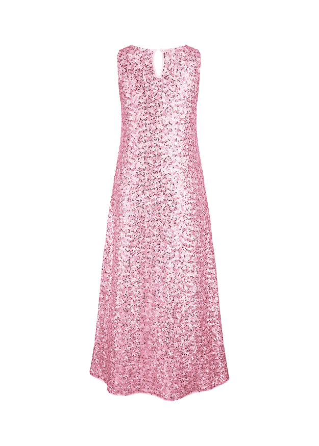 Pailletten Kleid, Sequin Kleid, Sommerkleid, Rosé Pink, Glitzer Kleid