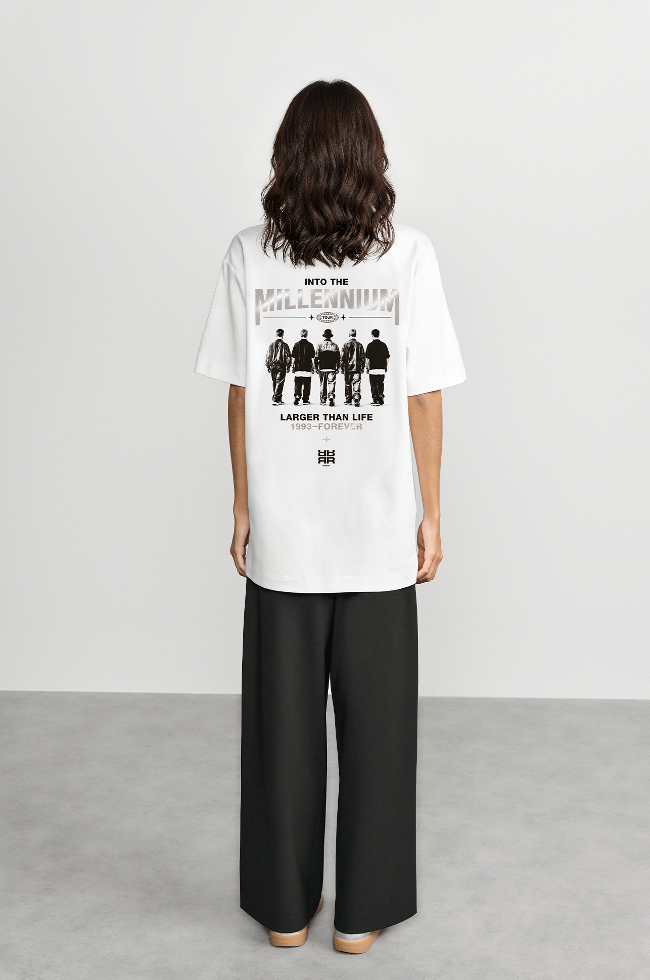 T-Shirt, Print, Rückseite, Grafik, Oversized