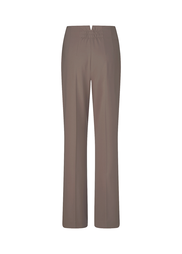 Hose, Stretchhose, Elastische Taille, Grau, Weite Beine