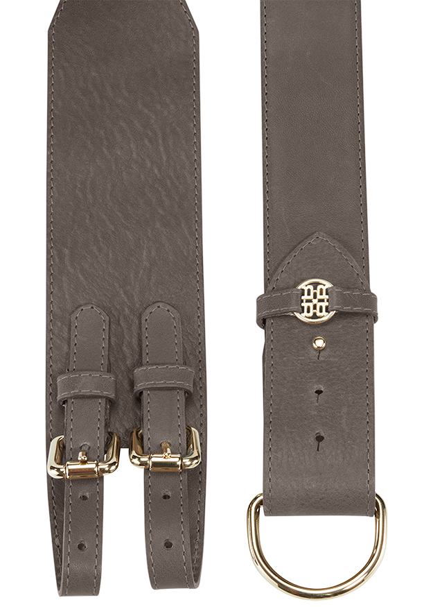 Leather Belt with Double Buckle