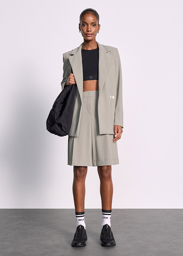 blazer, kurze hose, outfit, blazer, hose
