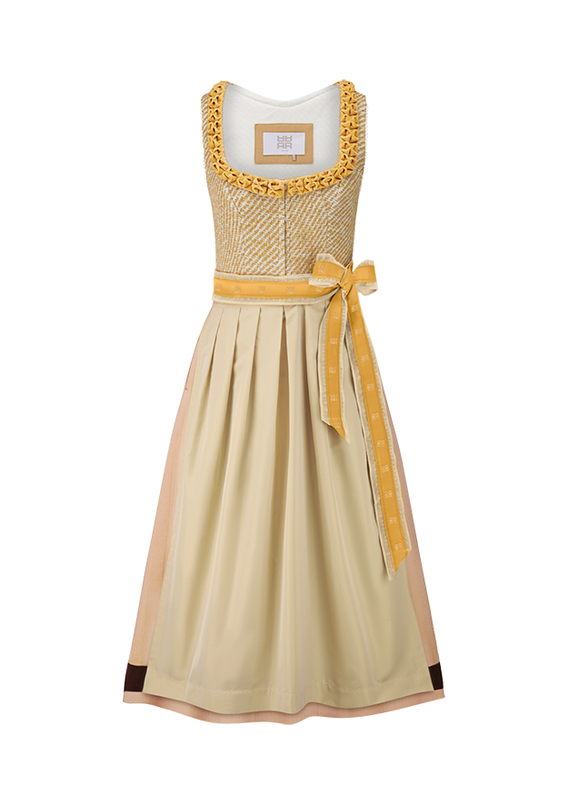 Dirndl, Kleid, Trachten, Bänder, gelb