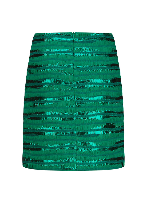 miniskirt, grün, glänzend, zebra-streifen, gemustert