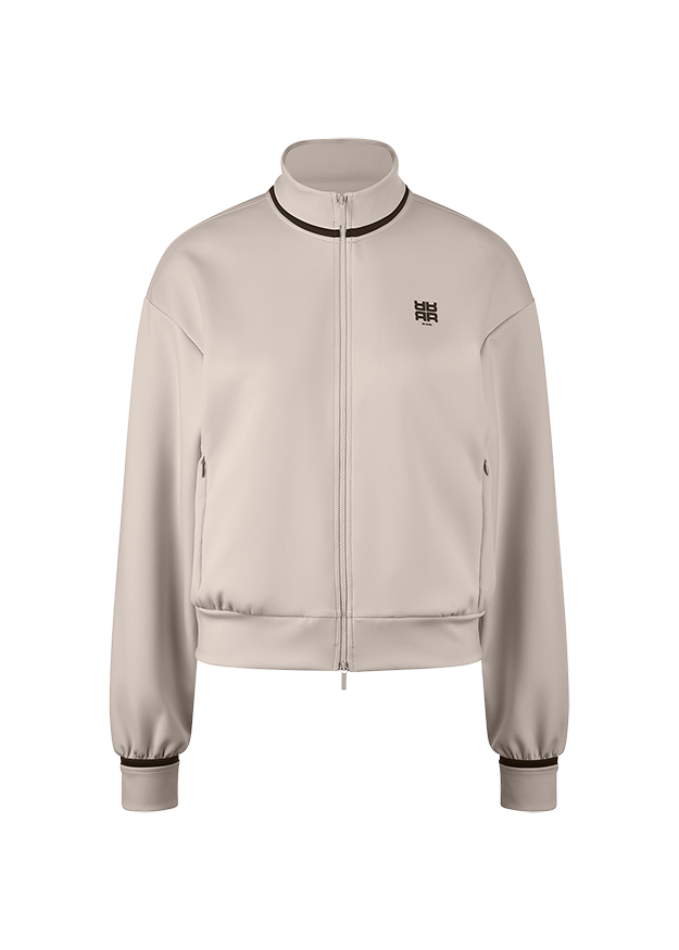 Blouson, Reißverschluss, Kragenband, Kunstfasern, Unifarben