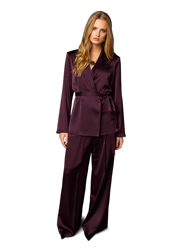 Wide Fit Pleated Trousers