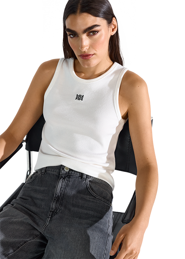 Tanktop aus Rib Jersey