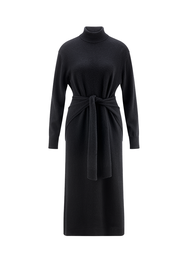 Strickkleid mit Überwurf