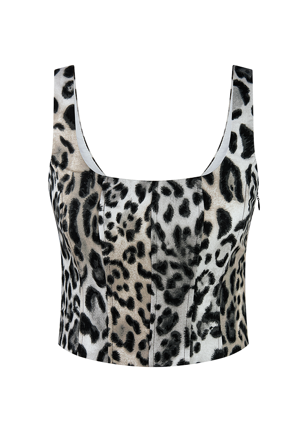 Corsage mit Leo-Print Corsage mit Leo-Print