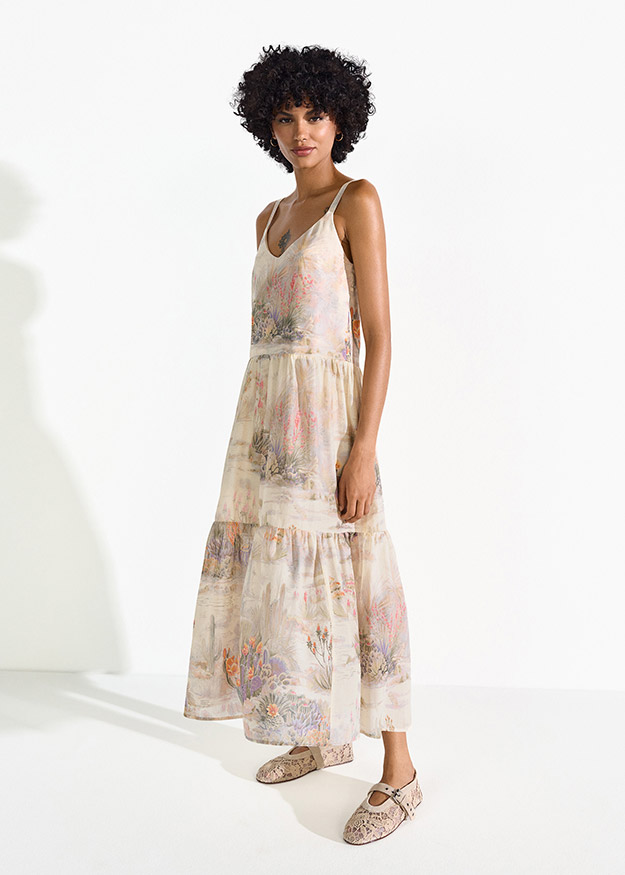 cactus print maxi dress Estella Maxi Dress