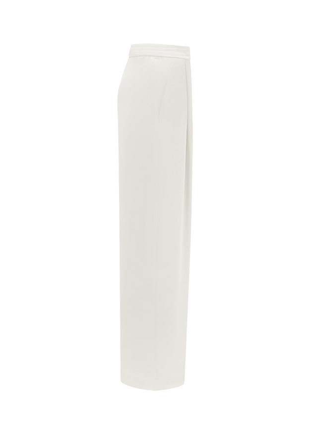 Hose, Weiß, Weißer Stoff, Glatter Stoff, Breite Bündchen