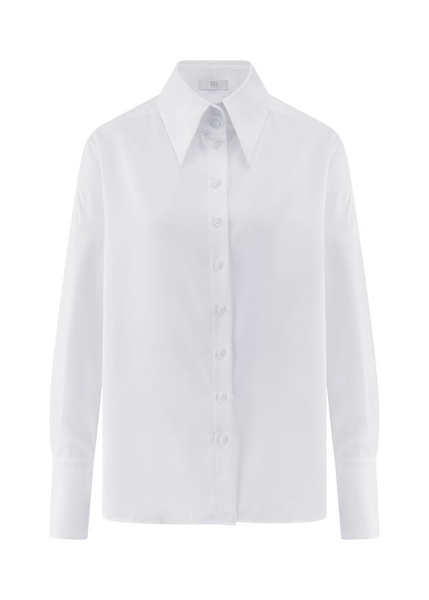 shirt, blouse, white, button-down, long-sleeve