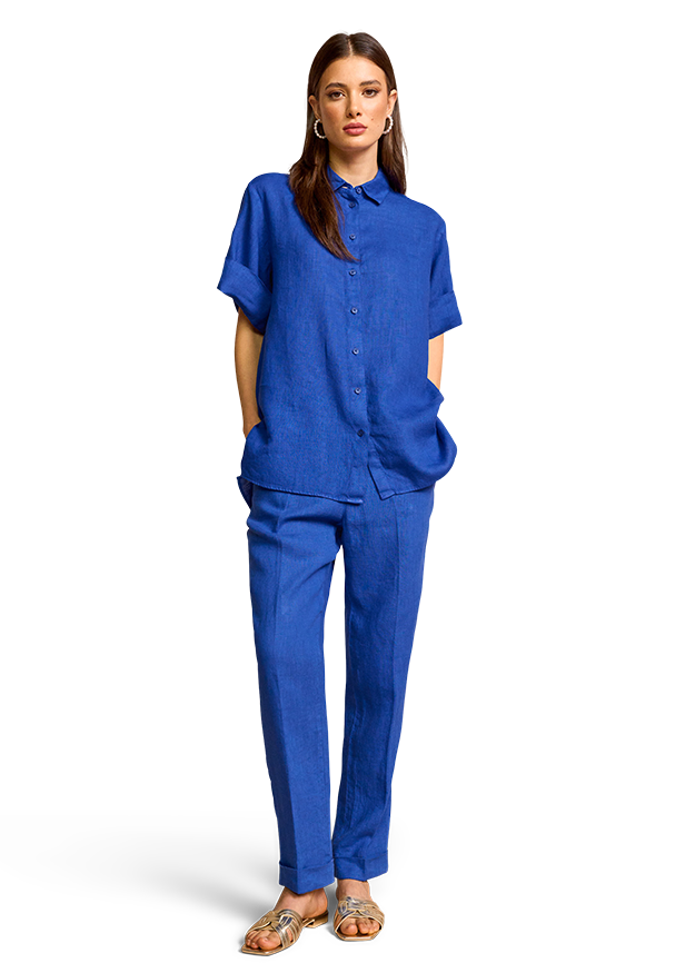 Garment Dyed Linen Trousers Garment Dyed Linen Trousers