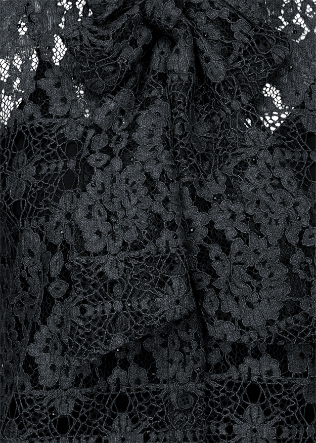 Spitze, Schwarz, Blumenmuster, Textur, Stoffdetail