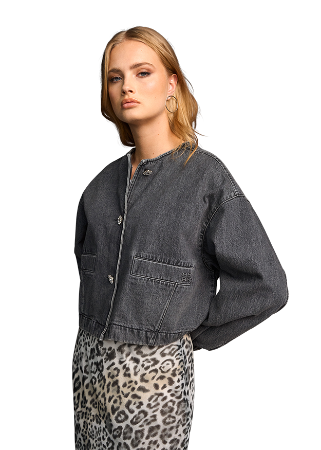 Cropped Denim Jacket Cropped Denim Jacket