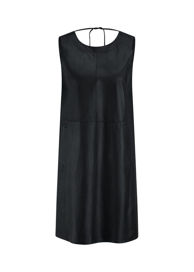 nappa leather dress Isai Maxi Dress In Cognac Nappa Leather XS / Cognac