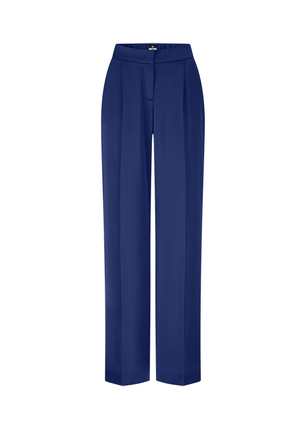 Hose, Palazzo, Satin, Blau, weite Legging