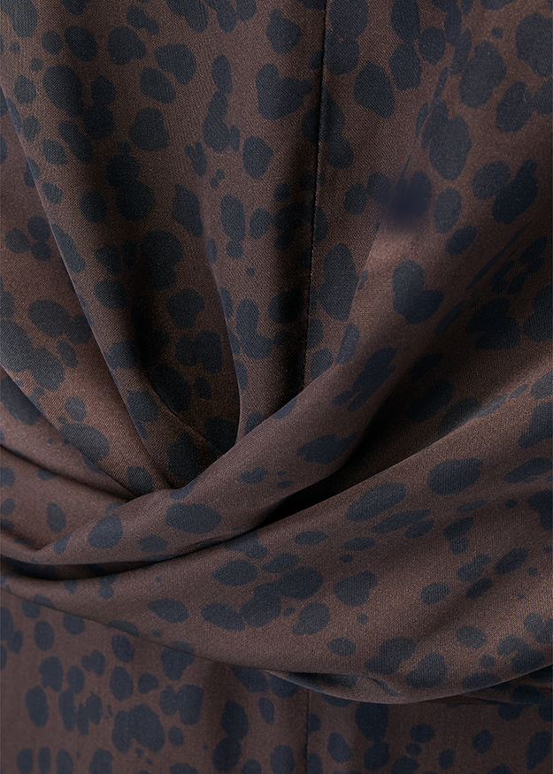 Stoff, Musterdruck, geometrischer Muster, braun, dunkelblau