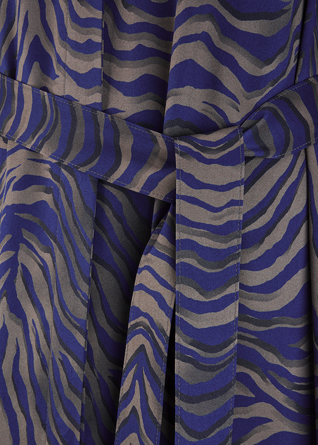 Zebra-Muster, Stoff, Kragen/Band, Mantel/Jacke, Gürtel-Wrap